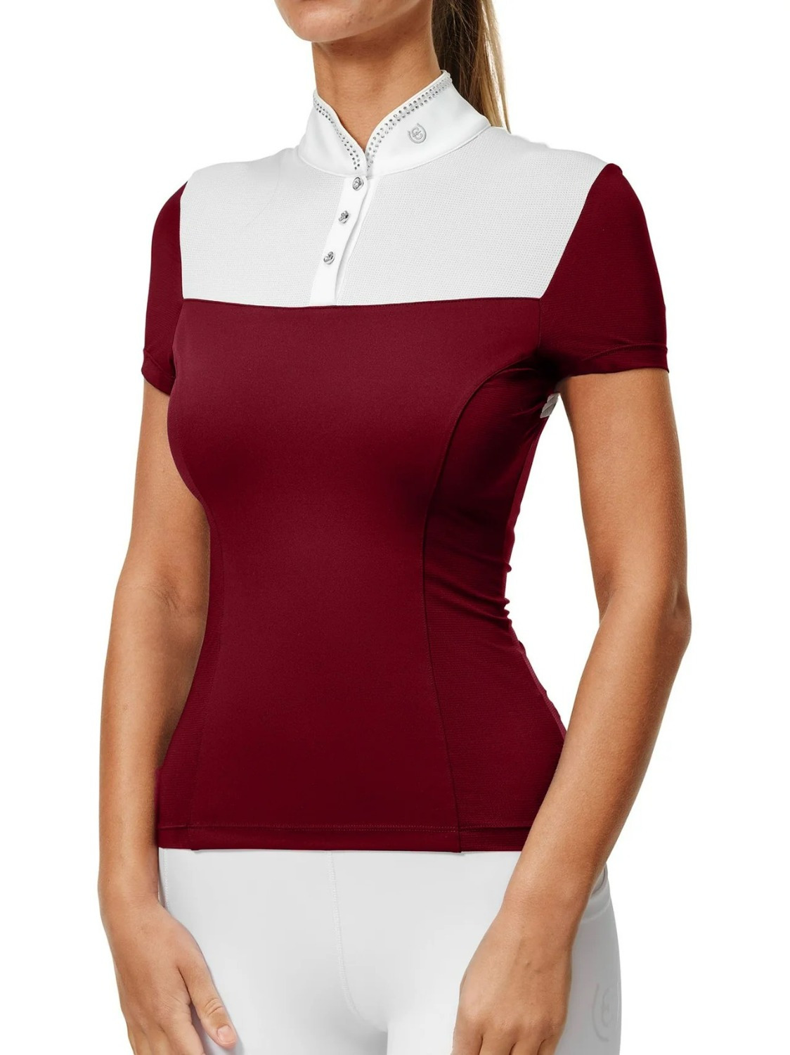 Equestrian Stockholm Merlot Revenew Competition Shirt Short Sleeve