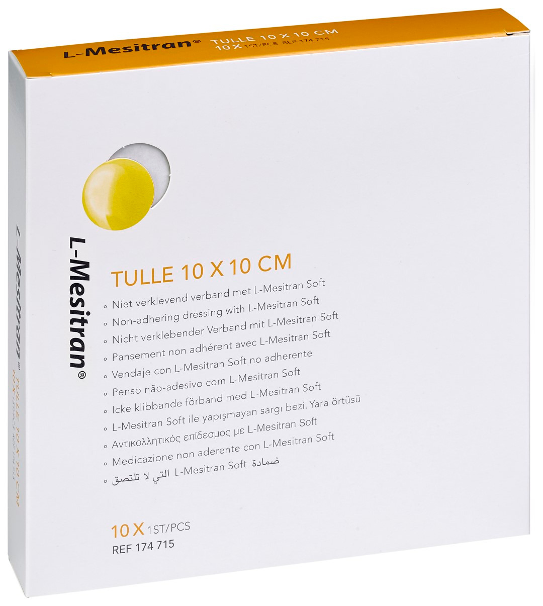 L-Mesitran Tulle non-adhesive dressing 10x10 cm
