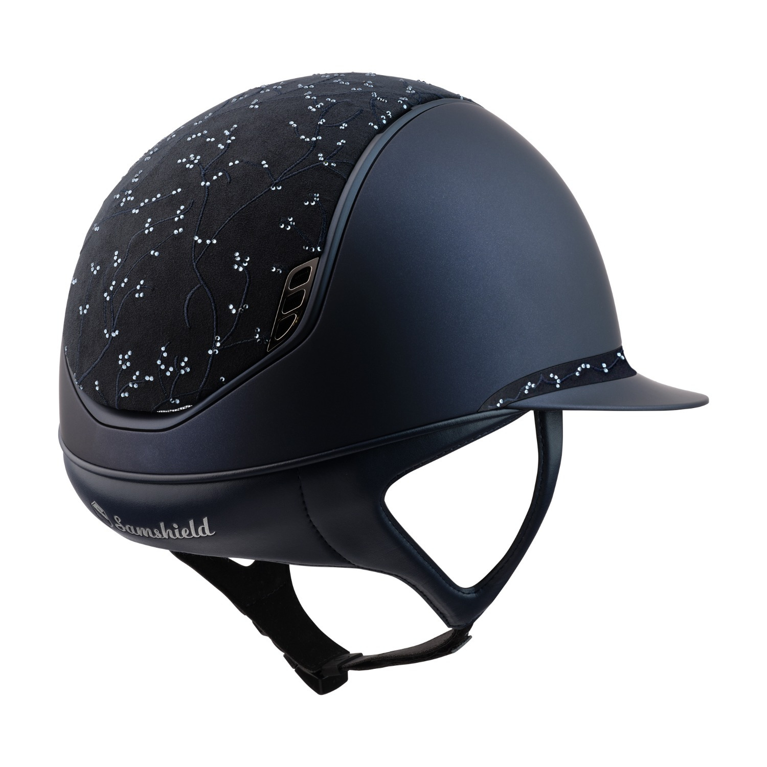 Samshield 2.0 Miss Shield Blue Crystal Leaf Matte Trim 5 Dark Blue Swarovski