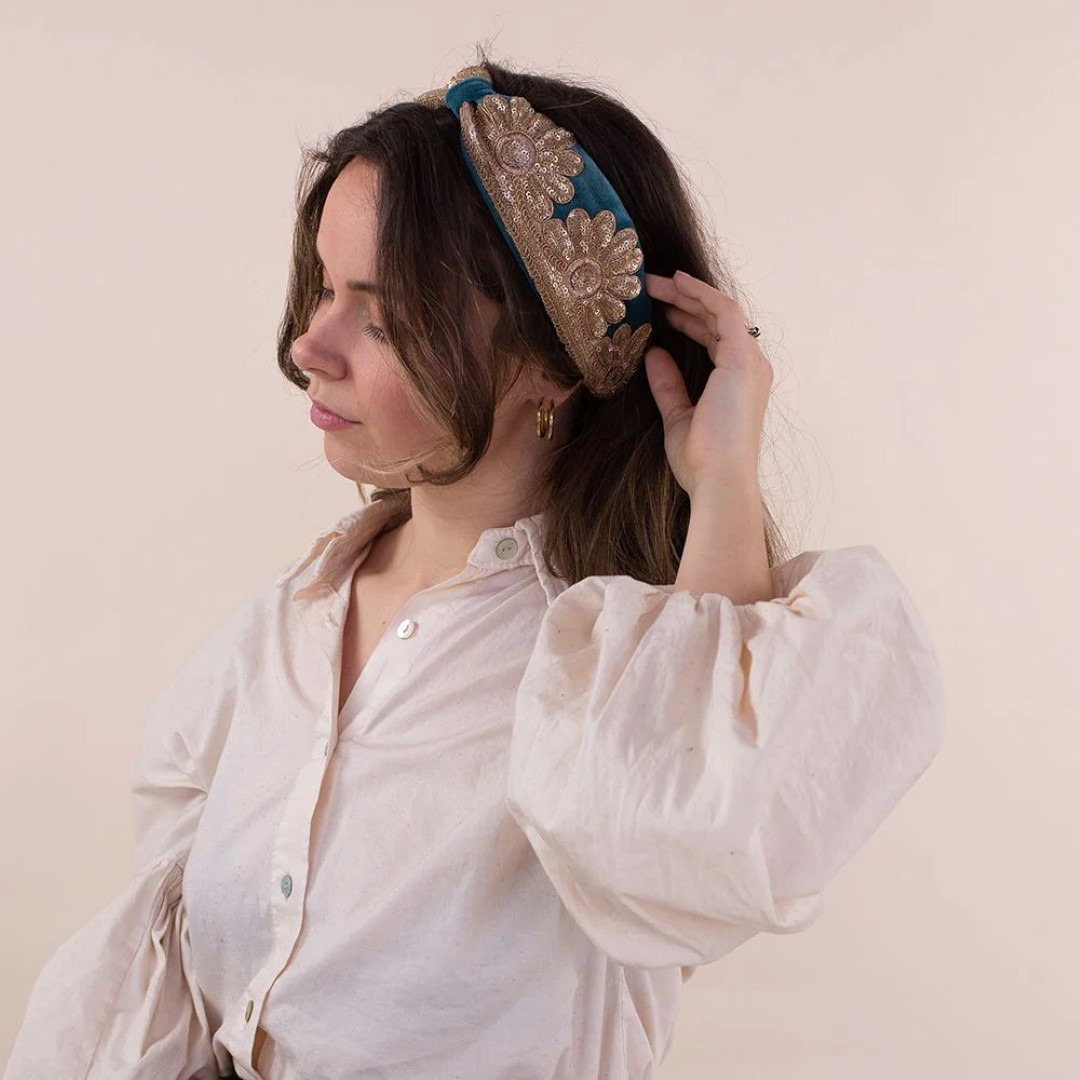 Moonrise Headband Juliet Blue/Gold