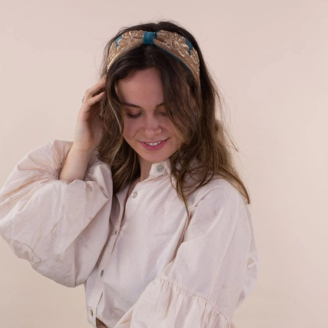 Moonrise Headband Juliet Blue/Gold