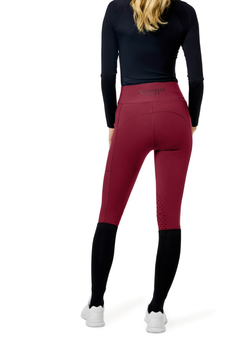 Equestrian Stockholm Merlot Riding Leggings Movement Knee Grip