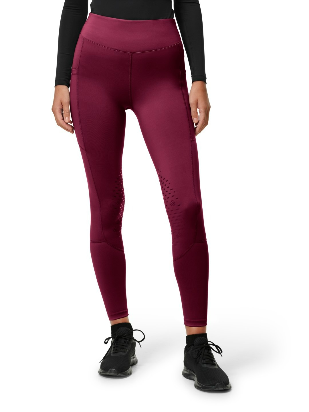 Equestrian Stockholm Merlot Riding Tights Movement Full Grip