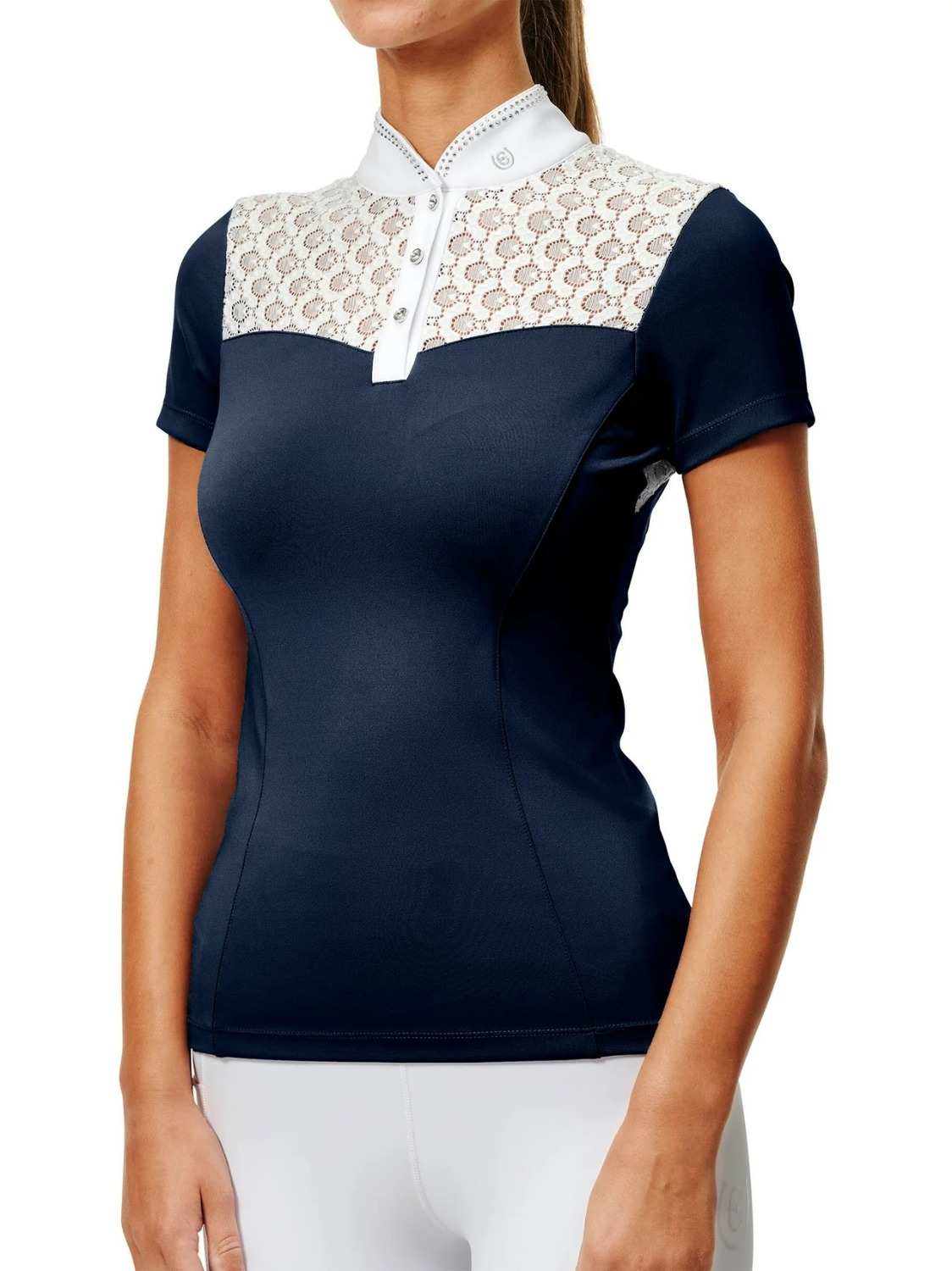 Equestrian Stockholm Navy Crystal Champion Competition Shirt