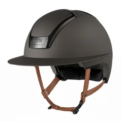 Kask Nemesi Wide Peak Metal Ash Brown Licht Bruin Kinbandje