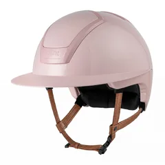Kask Nemesi Wide Peak Shine Bubble Pink Licht Bruin Kinbandje