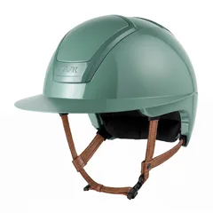 Kask Nemesi Wide Peak Shine mintgrün mit hellbraunem Kinnriemen