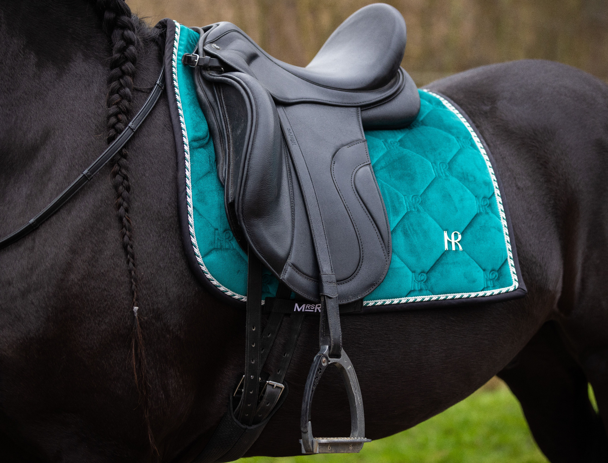 Mrs. Ros FW25 Dressage Saddlepad Charmer Deep Lake