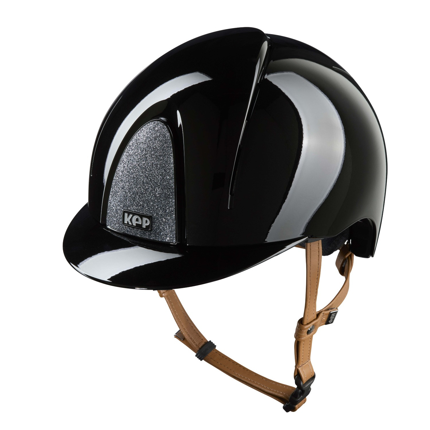 KEP Italia Smart Nova Metal Polish Schwarz Star Silver Cognac-Kinnriemen