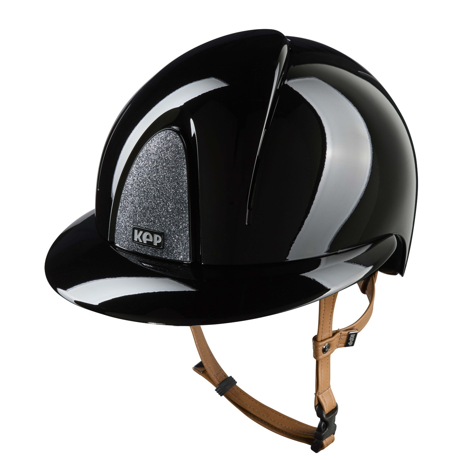 KEP Italia Smart Nova Metal Polish Schwarz Star Silver Cognac-Kinnriemen