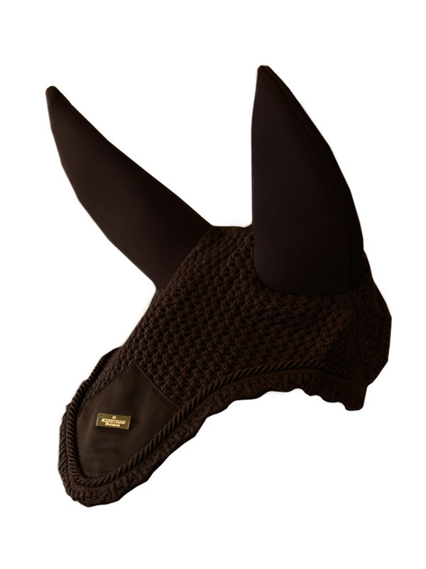 Equestrian Stockholm Padded earnet Brown-Gold