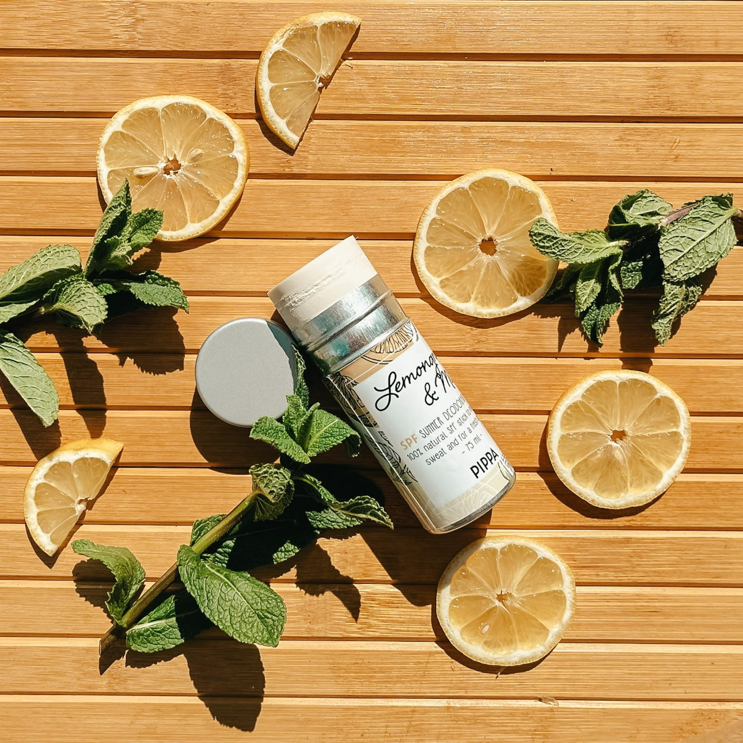 PIPPA Lemongrass & Mint SPF Summer Deodorant Stick 75ml
