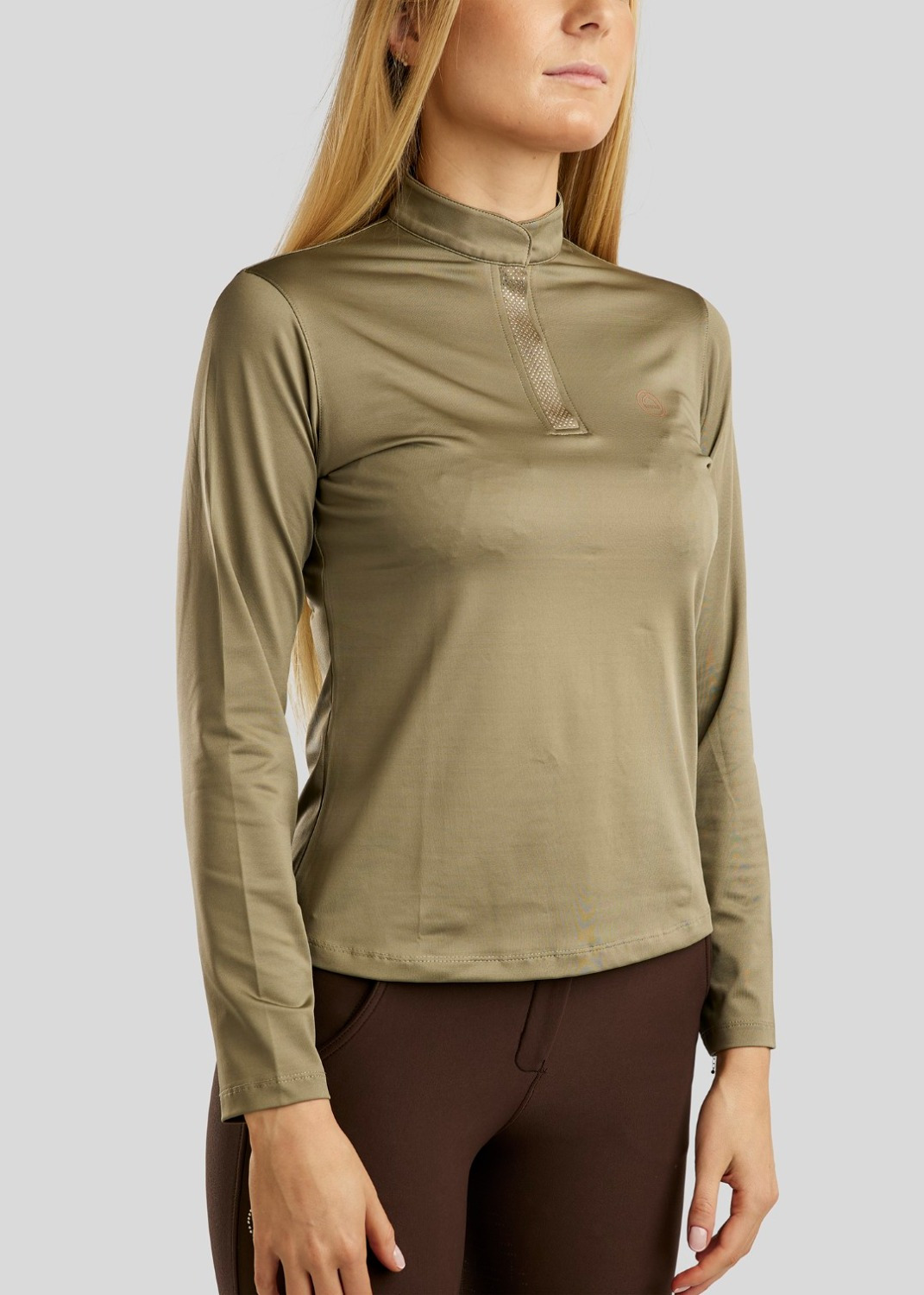 Montar FW'24 Briella Rose Gold Long-Sleeve Polo