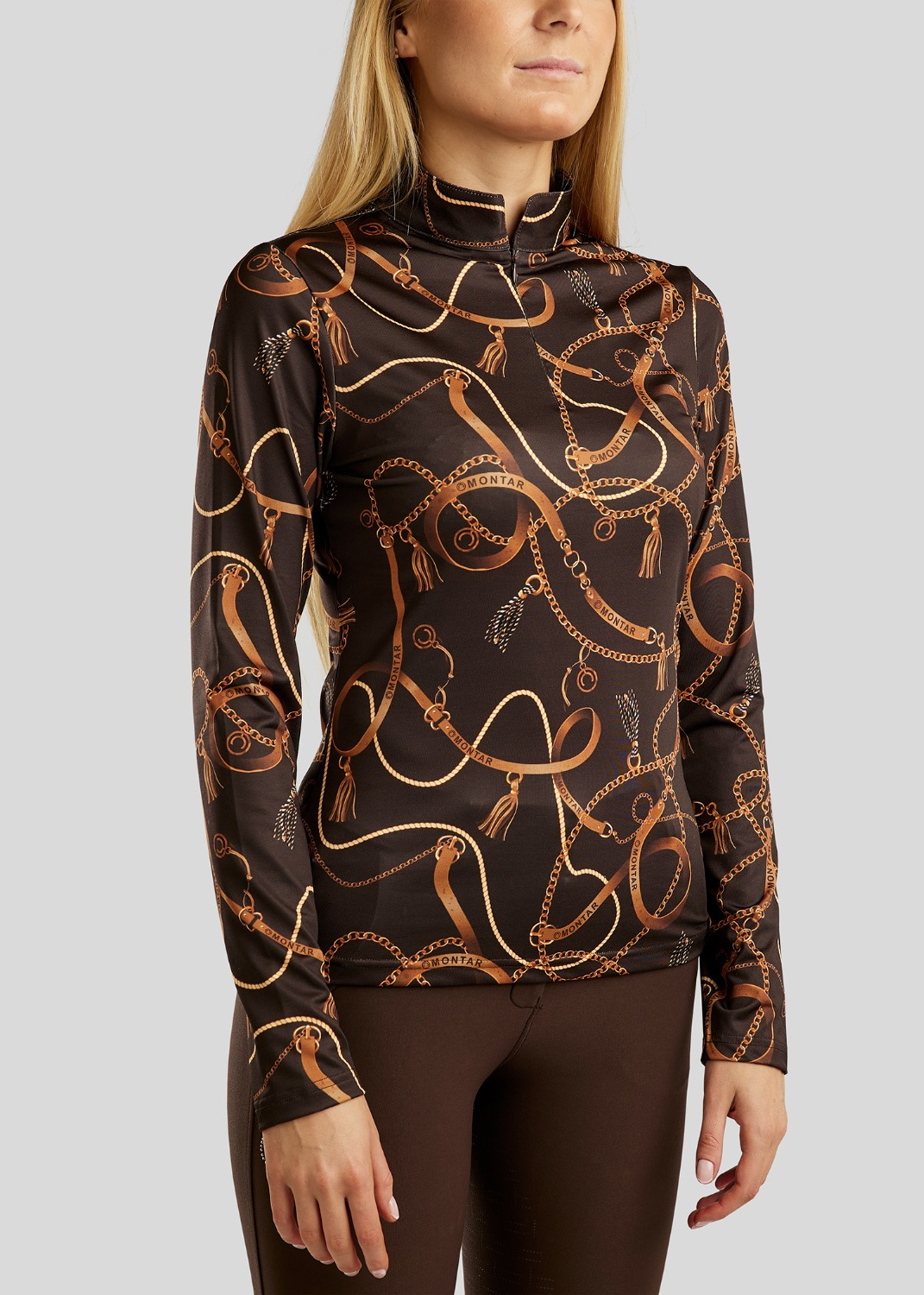 Montar FW'24 Polo Haily Bridle Print Long Sleeve