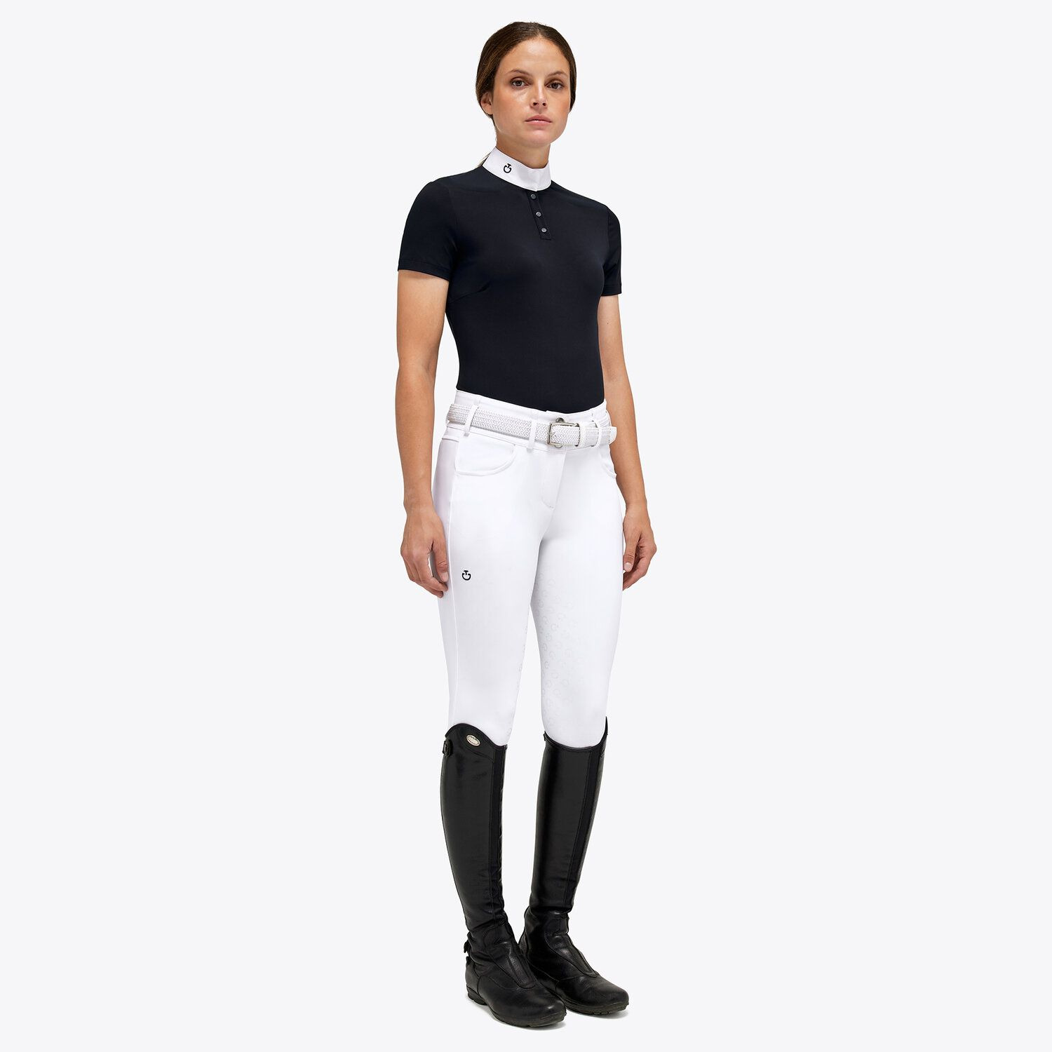 Cavalleria Toscana FW'23 Tech Piquet Button S/S Competition Polo Women
