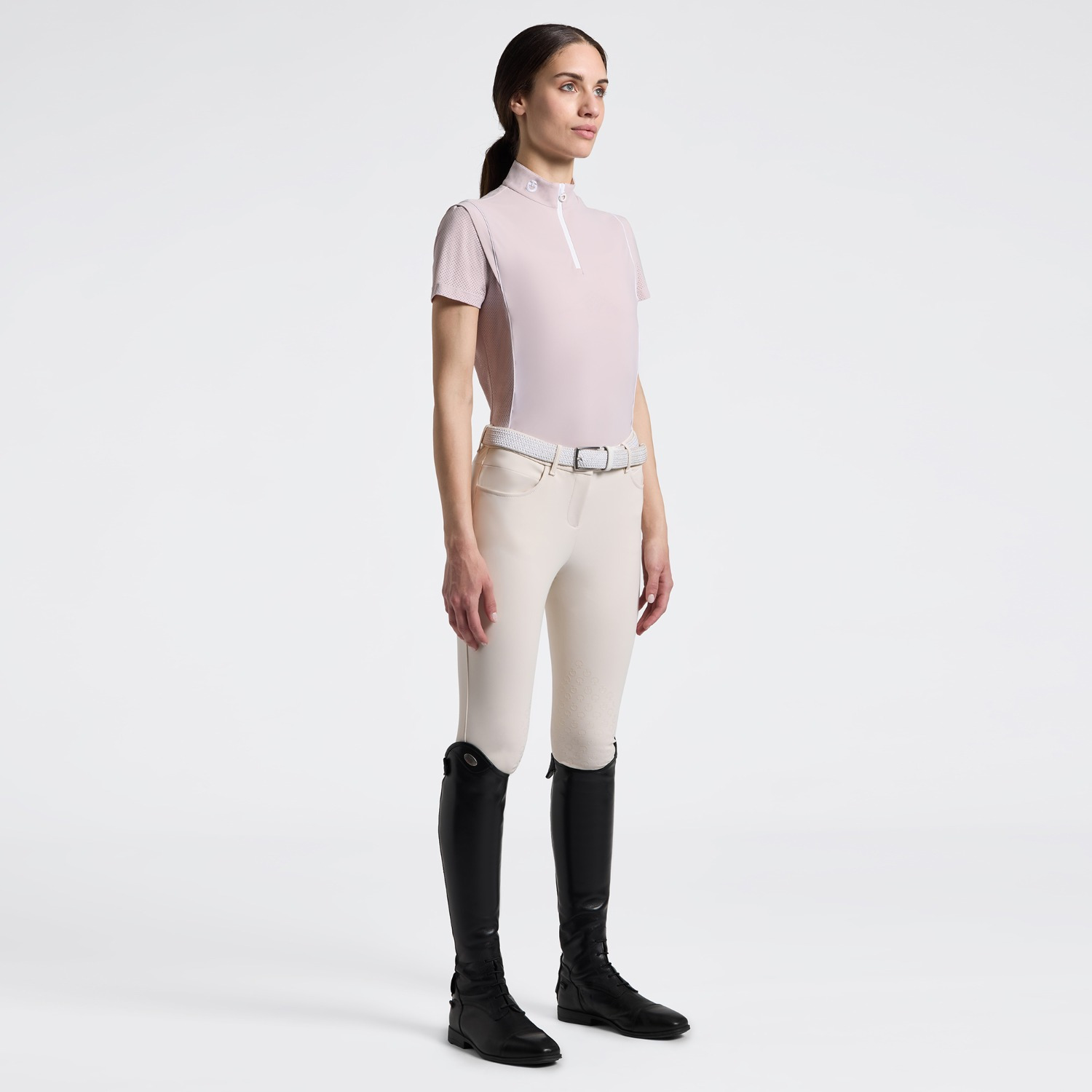 Cavalleria Toscana SS26 CT Jersey Piping S/S Training Polo 