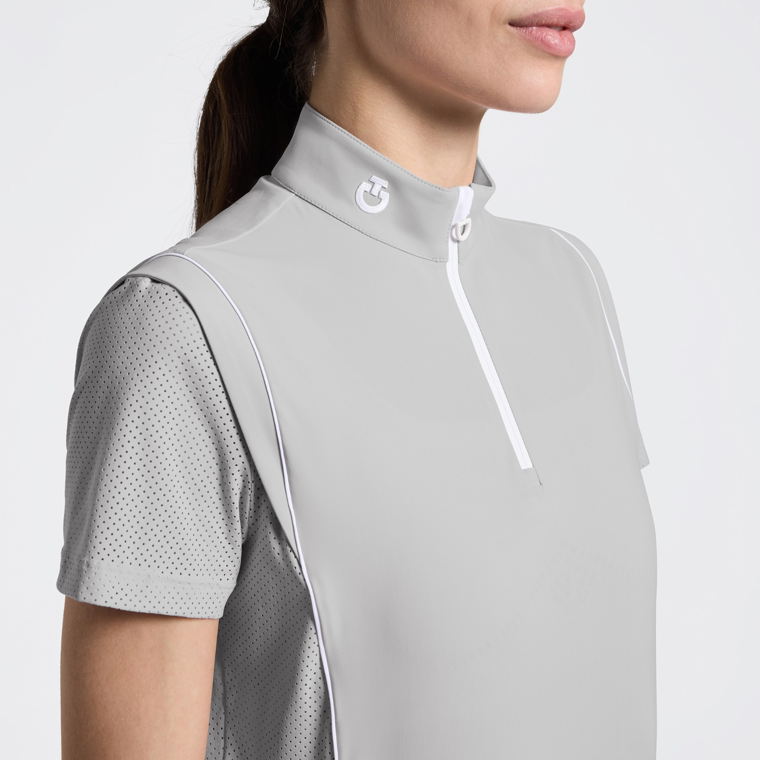 Cavalleria Toscana SS26 CT Jersey Piping S/S Training Polo 