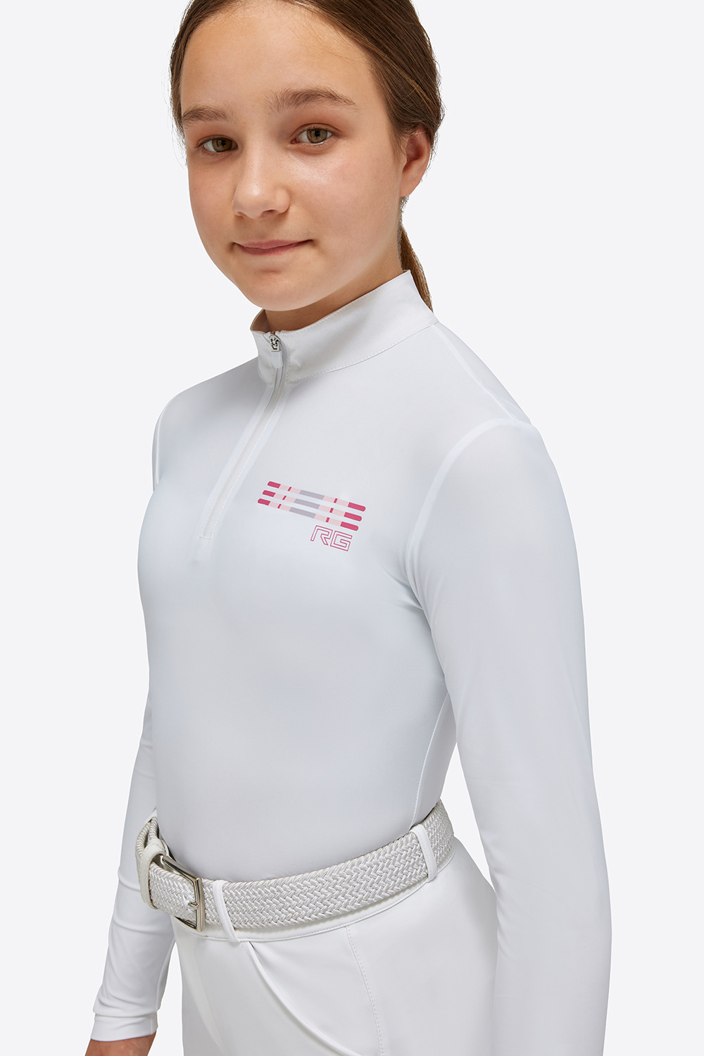 RG SS'24 Jersey L/S Competition Zip Polo Wedstrijdshirt Meisjes