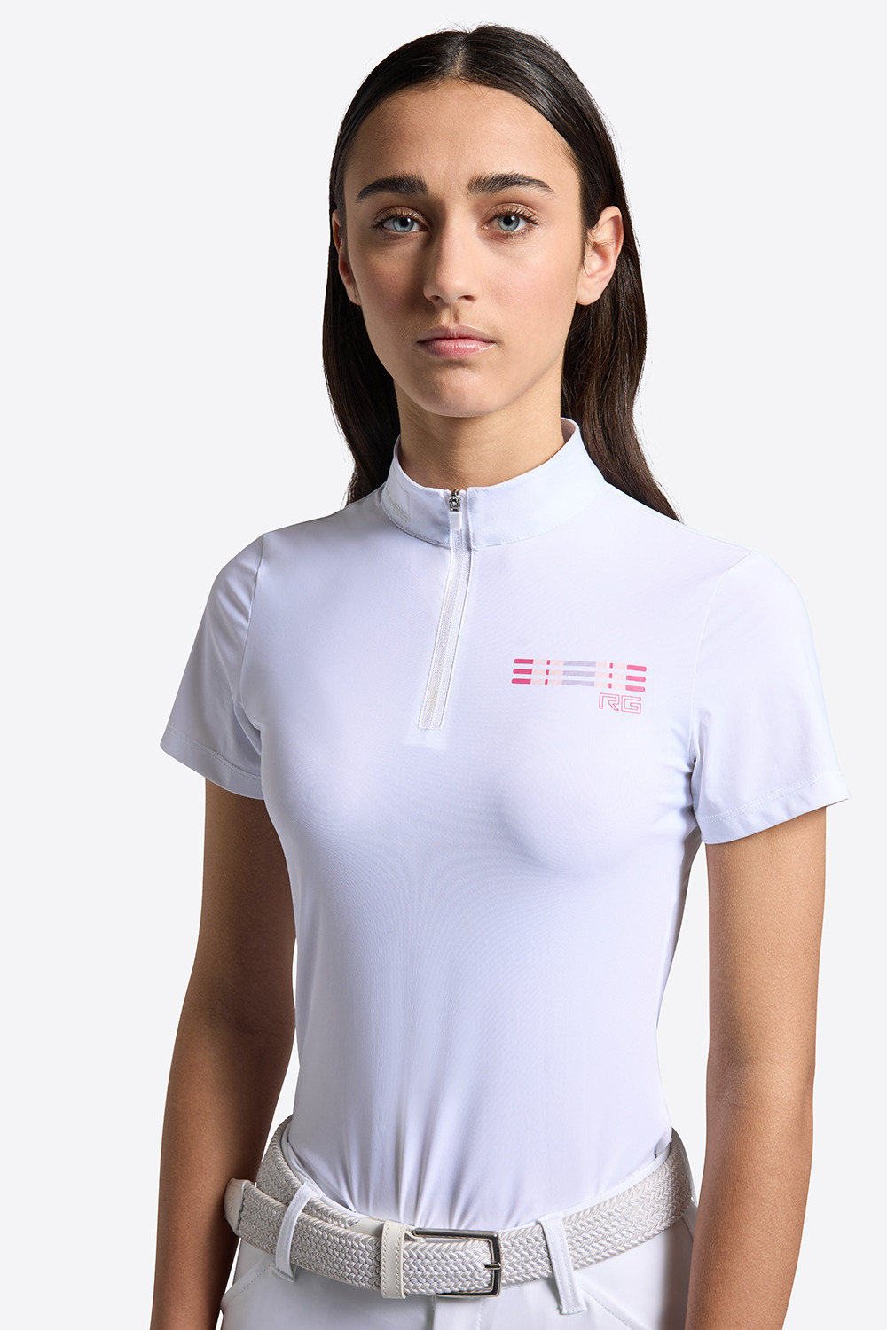 RG SS'24 Jersey S/S Competition Zip Polo Wedstrijdshirt Meisjes