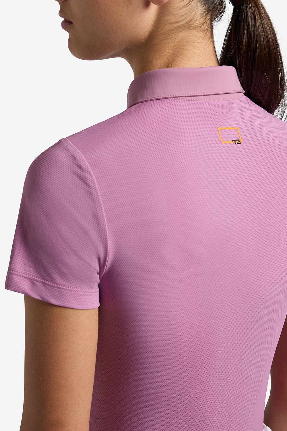 RG SS25 Micro Perforated Jersey S/S Training Zip Polo Meisjes