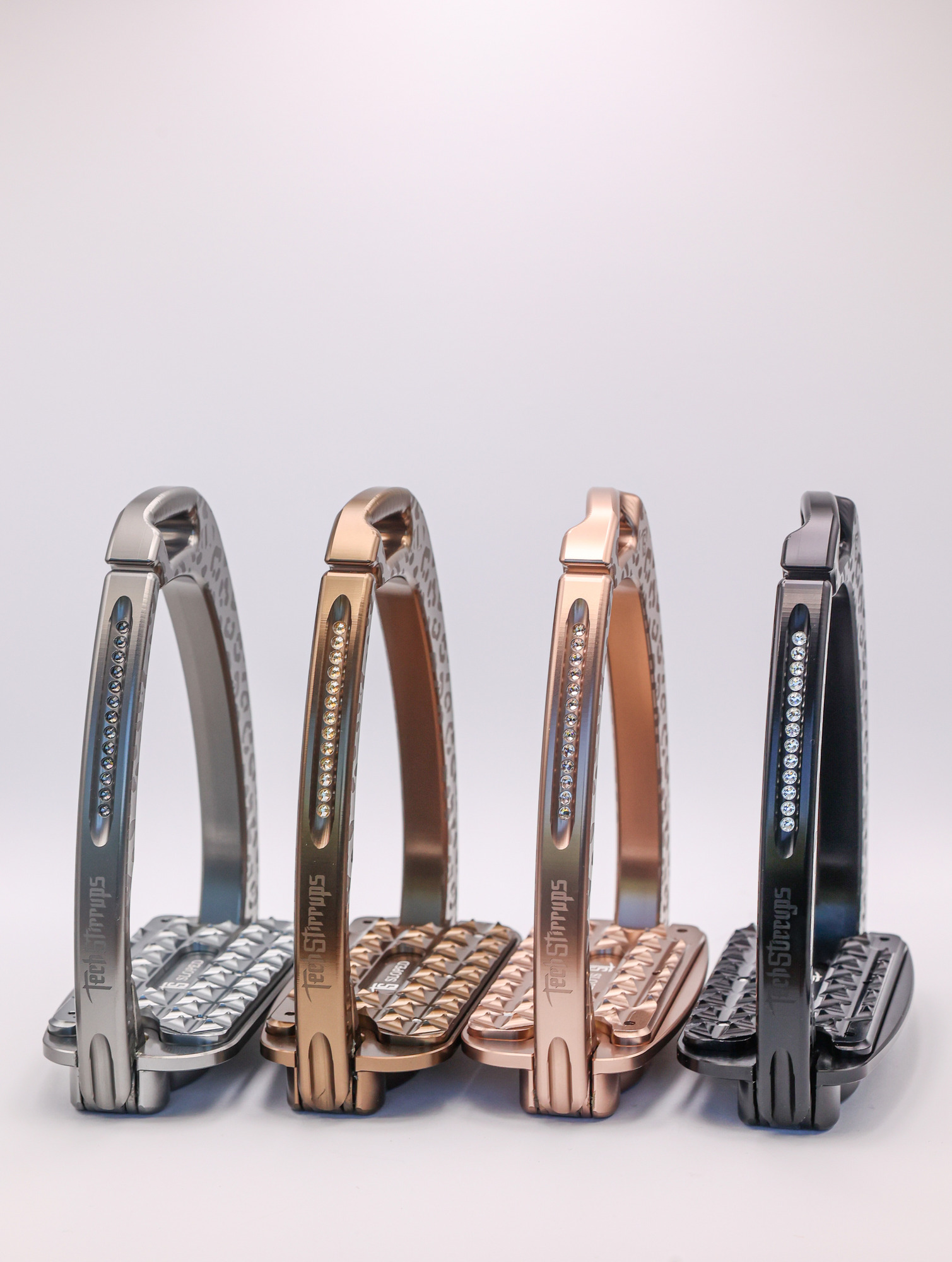 Tech Stirrups Venice Sloped Evo Leopard Limited Edition Swarovski