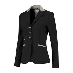 Juul C schwarz/taupe Turnierjacke mit Swarovski