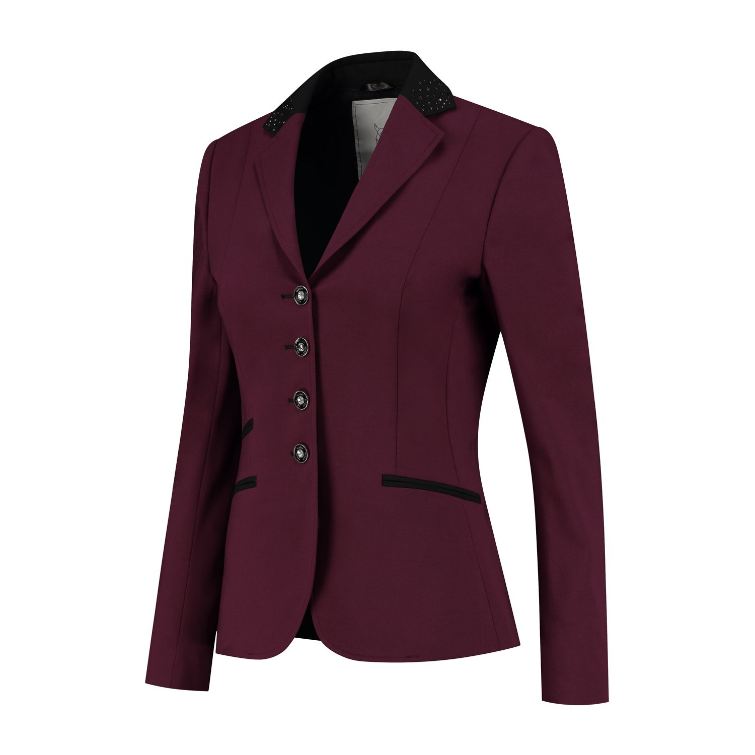 JuulC Burgundy Black Competition Jacket with Swarovski