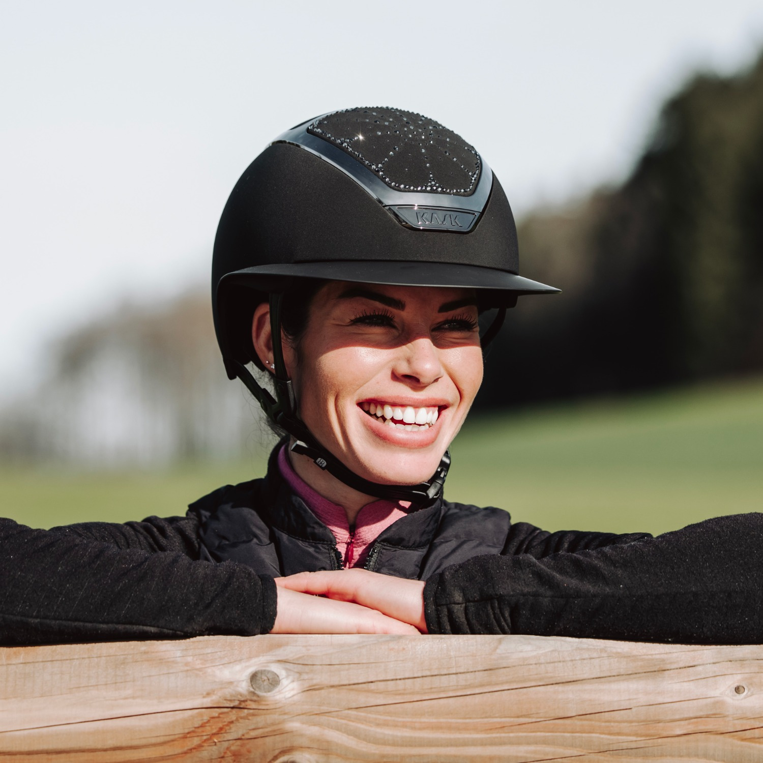 Kask Star Lady Chrome 2.0 Zwart Crystals Riviera Black Graphite Mix