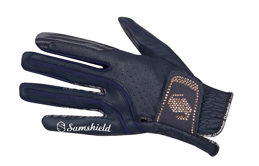 Samshield V-Skin Swarovski Handschoenen Navy Rose Goud