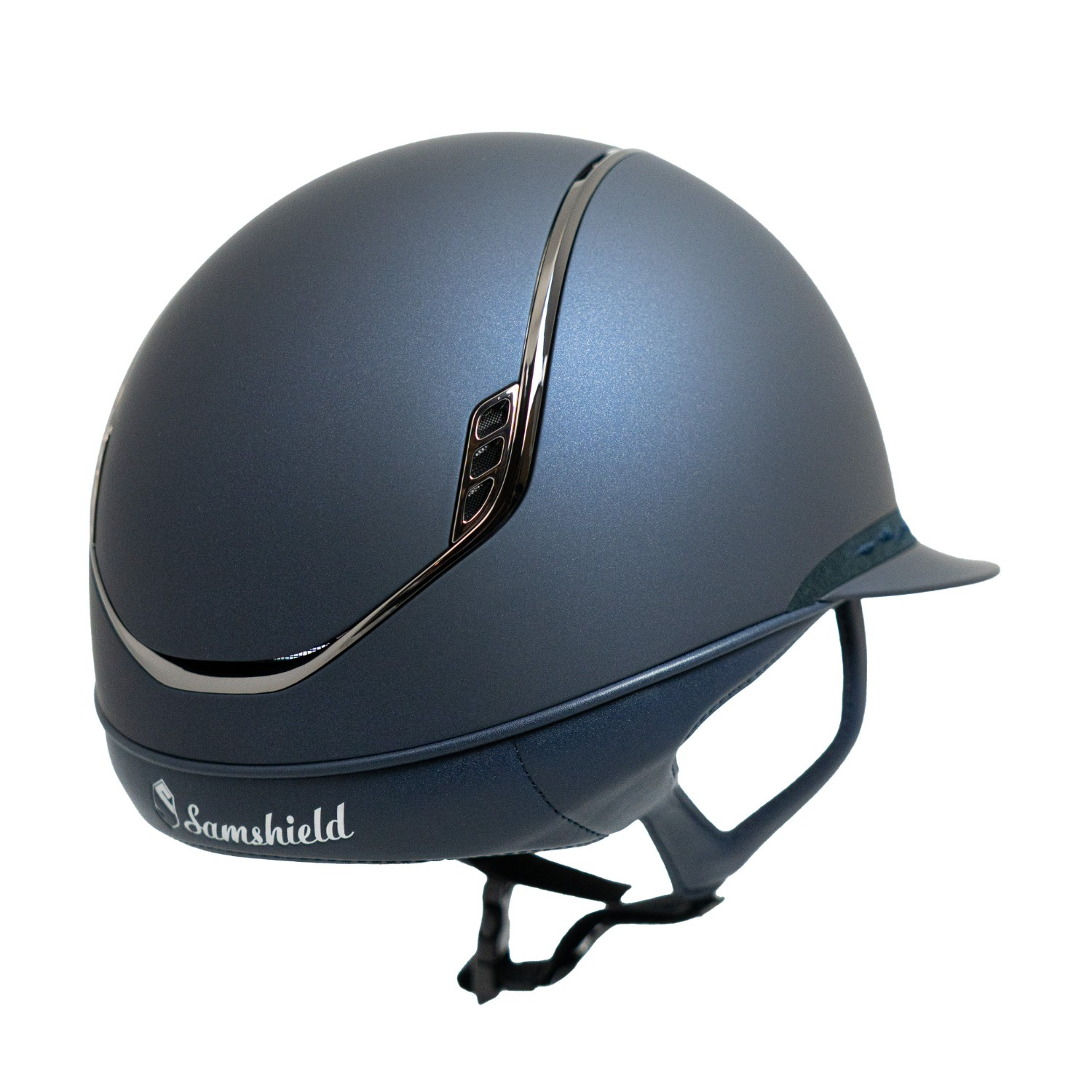 Samshield 2.0 Miss Shield Blauw Flower Embroidery Frontalband Chrome Black Trim Blazon