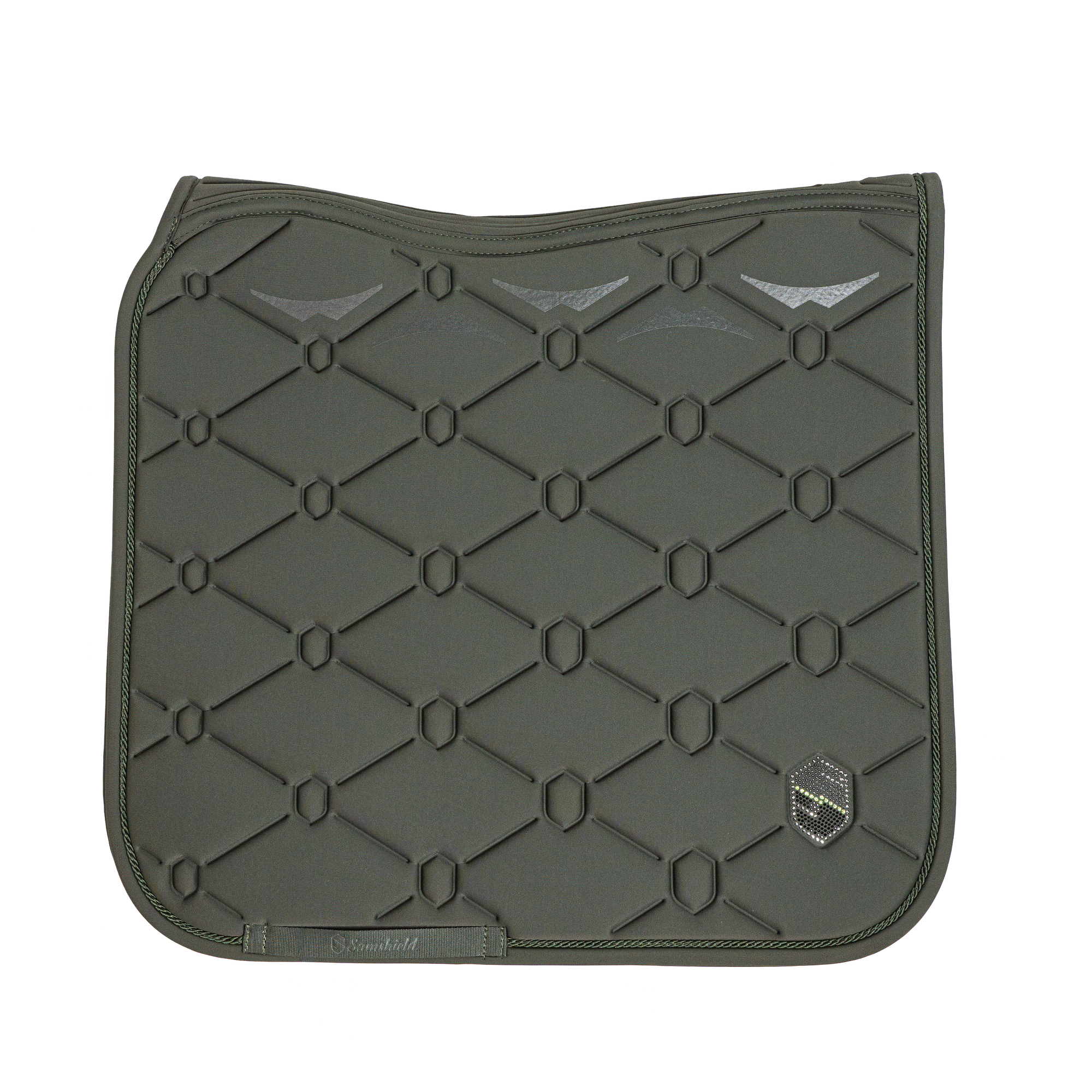 Samshield FW26 Dressage Saddle Pad SpineShield Dark Forest Swarovski