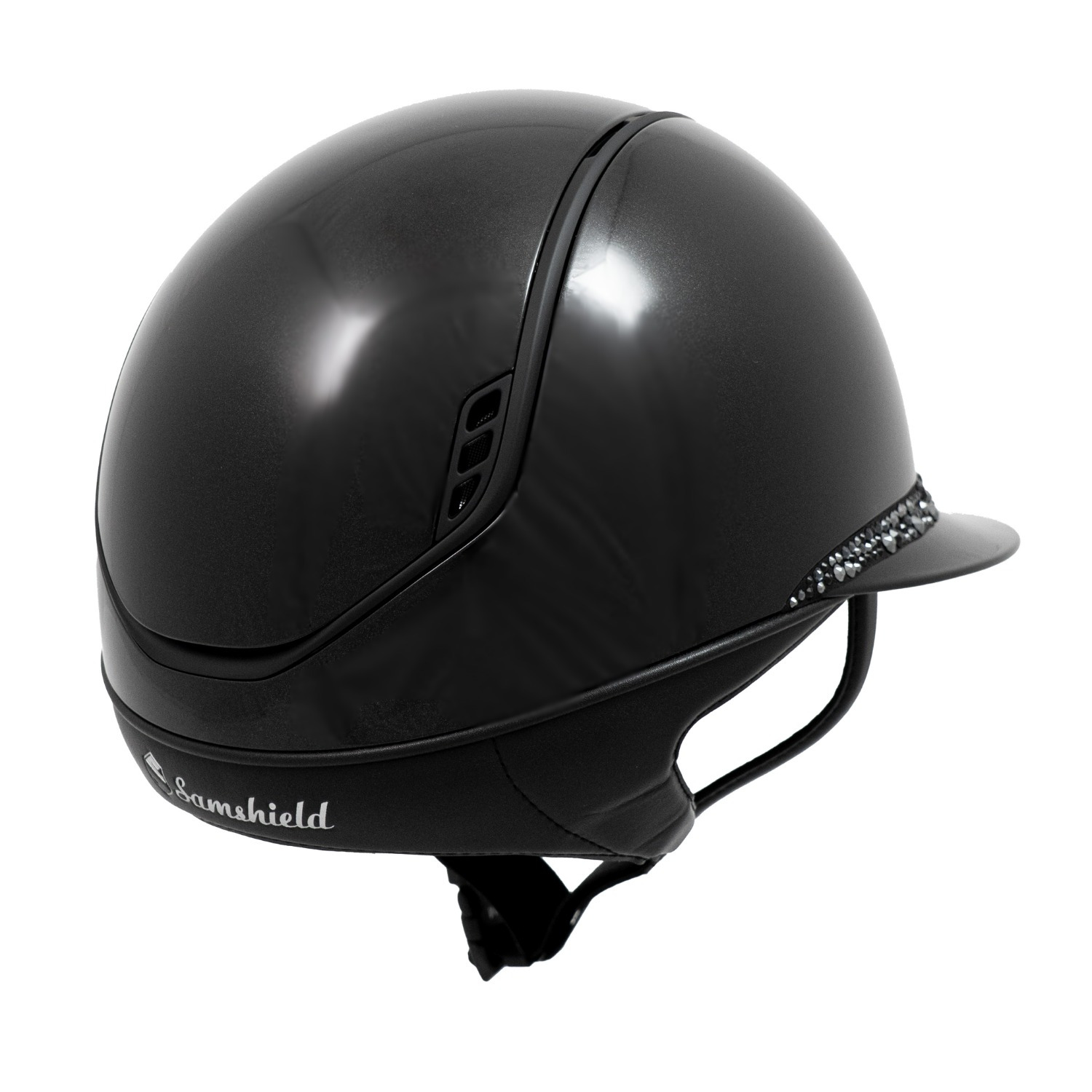 Samshield 2.0 Miss Shield Glossy Zwart Glacier Black Frontalband Matt Trim Blazon