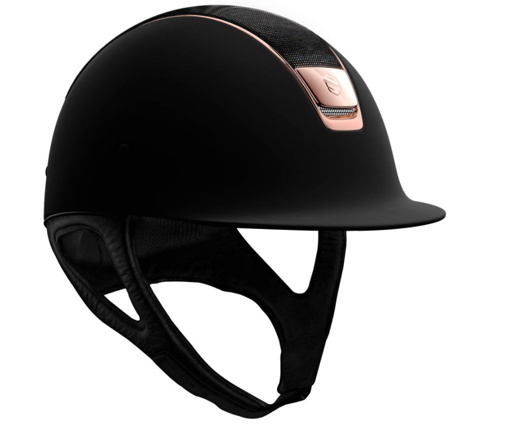 Samshield Shadowmatt Black Shimmer Top Rose Gold Blazon Trim
