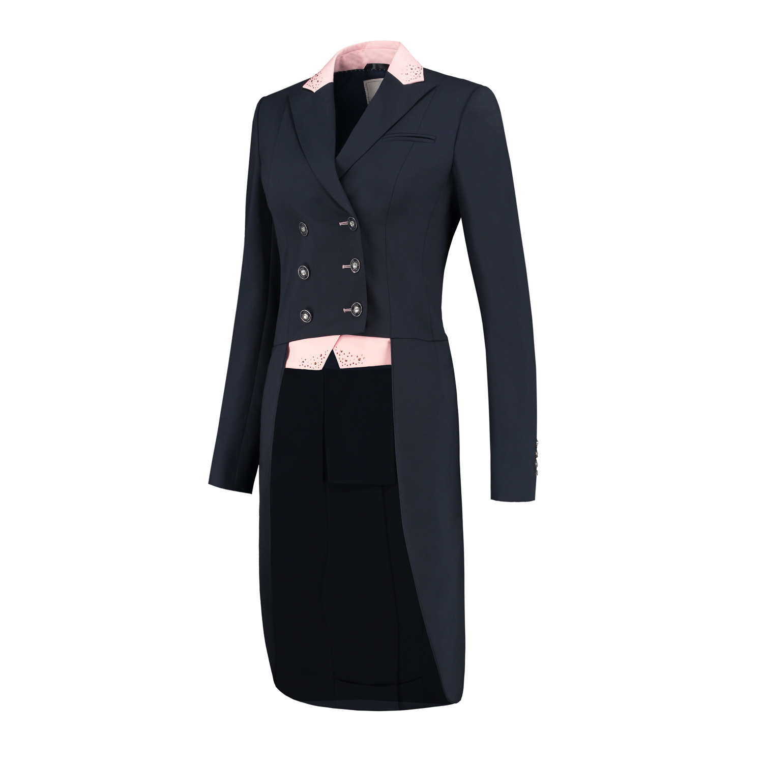 Juul C Tailcoat Navy met Rose details swarovski