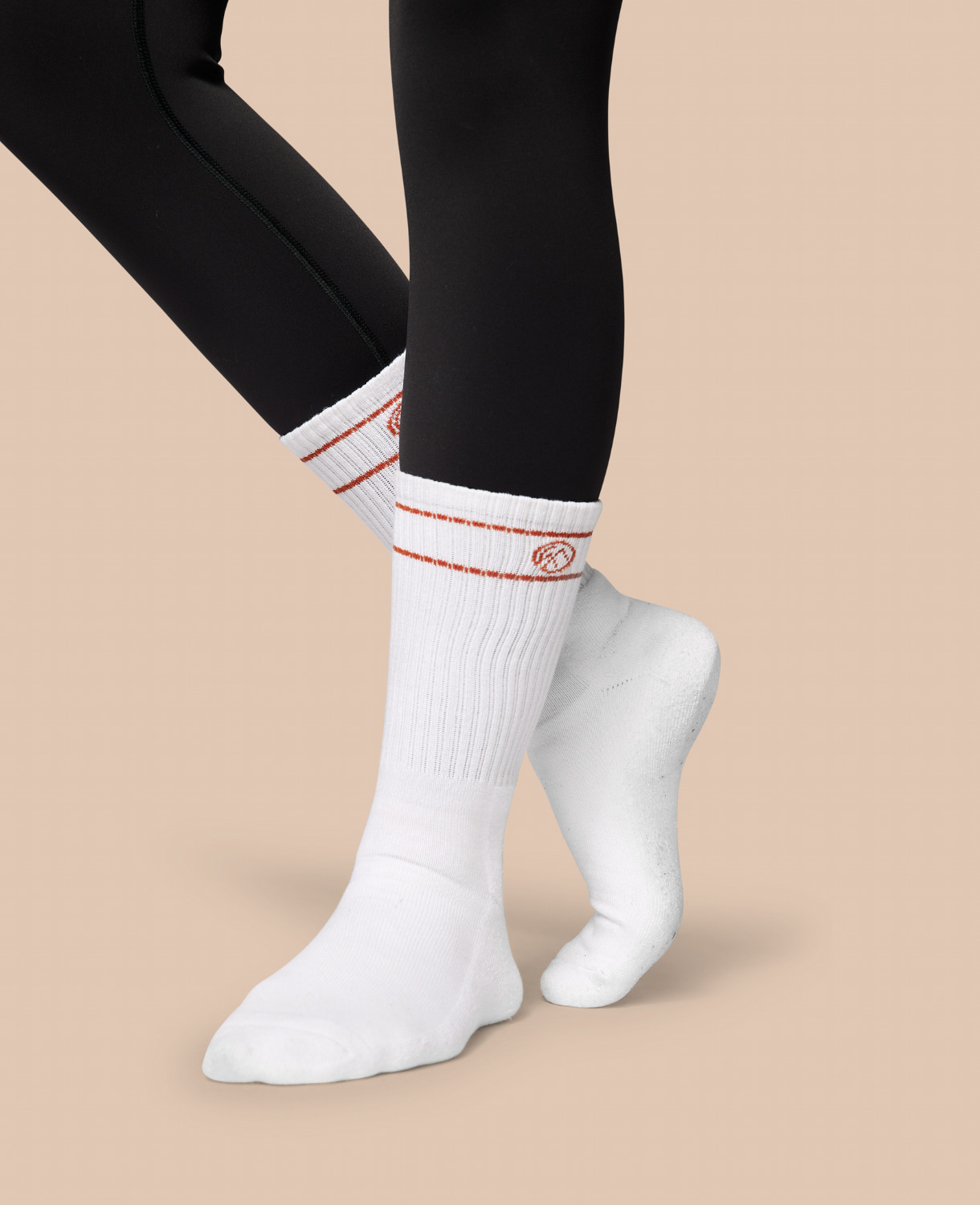 C'MON STUDIO Bambus-Ripp-Socken Logo