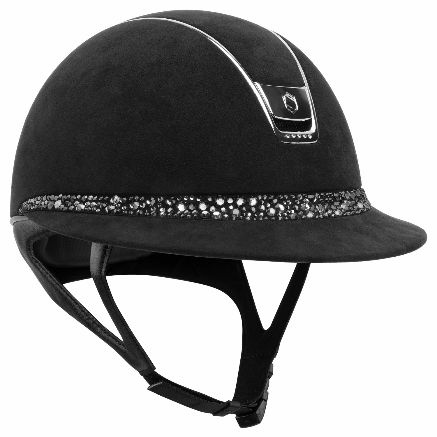 Samshield 2.0 Miss Shield Premium Schwarz Alcantara Top Glacier Crystal Stirnriemen 5 Swarovski