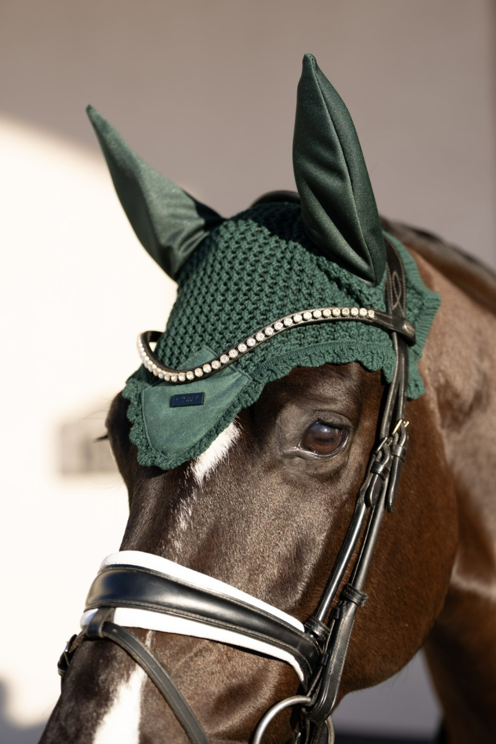 Equestrian Stockholm Satin Sycamore Green Fly Veil
