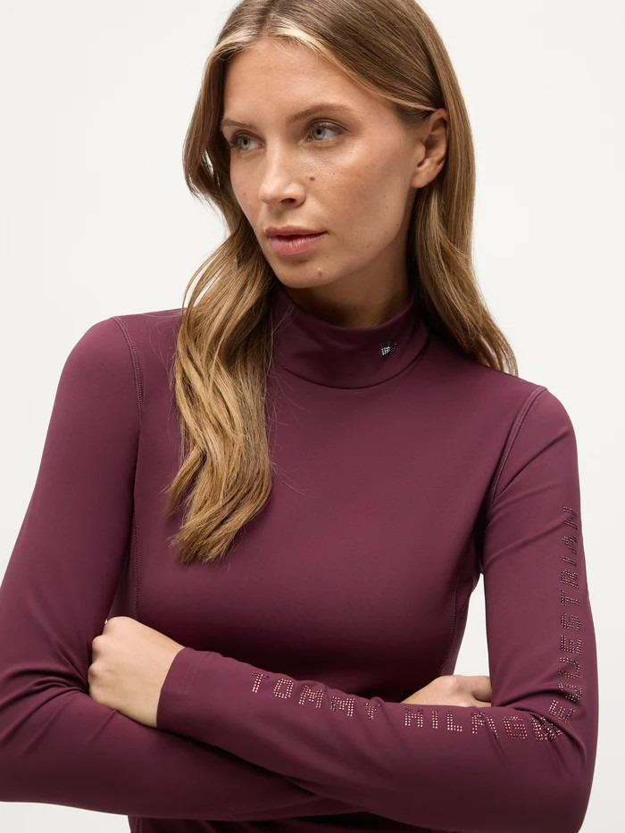 Tommy Hilfiger FW26 Baselayer Amelie Rhinestone High Neck 