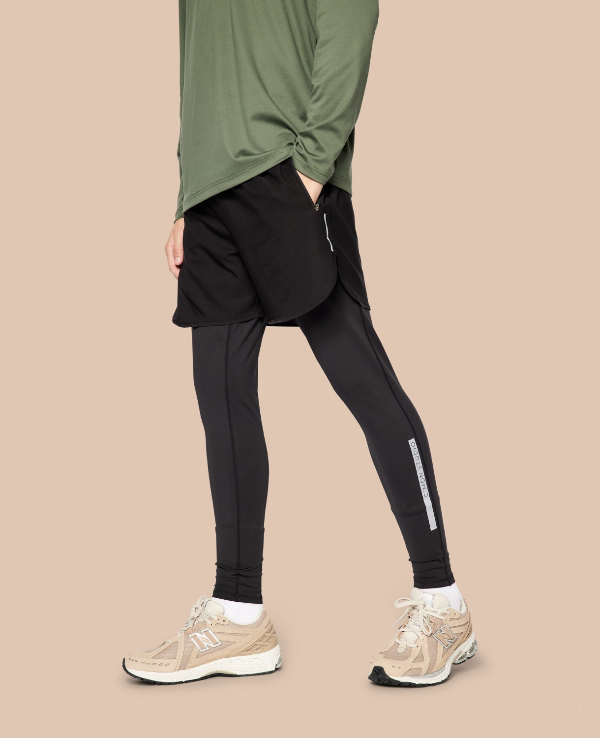 C'MON STUDIO Herren-Tights mit Shorts