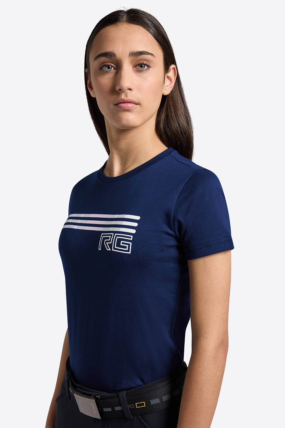 RG SS'24 Triple Bar Cotton T-Shirt Meisjes