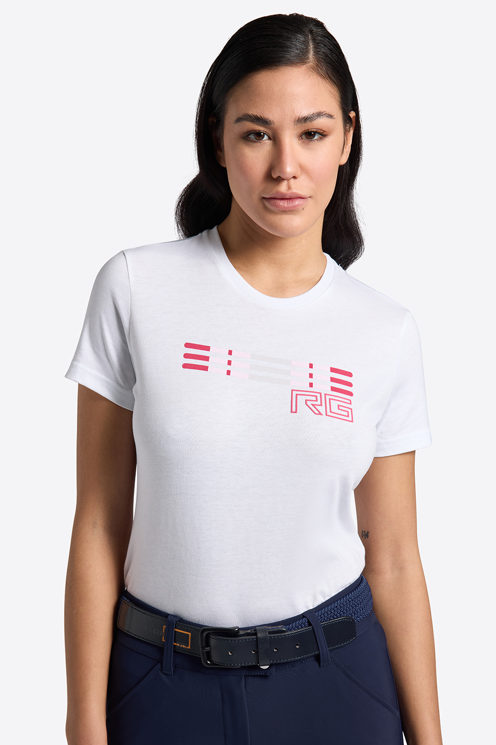 RG SS'24 Triple Bar Cotton T-Shirt Dames