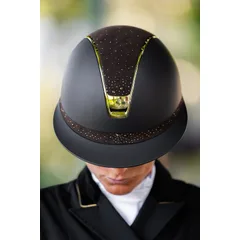 Samshield Miss Shield brun Crystal Rain Chrome Gold Trim Blason