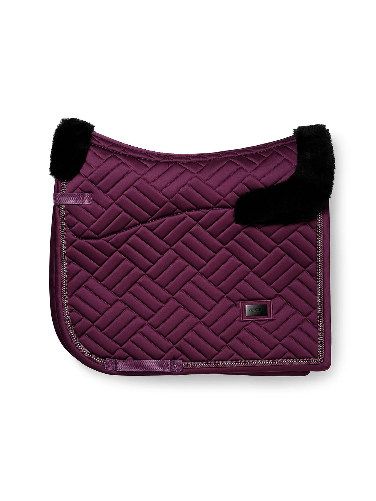 Equestrian Stockholm Holiday Collection Dressuurdekje Vegan Fur Crystal Mauve Wine