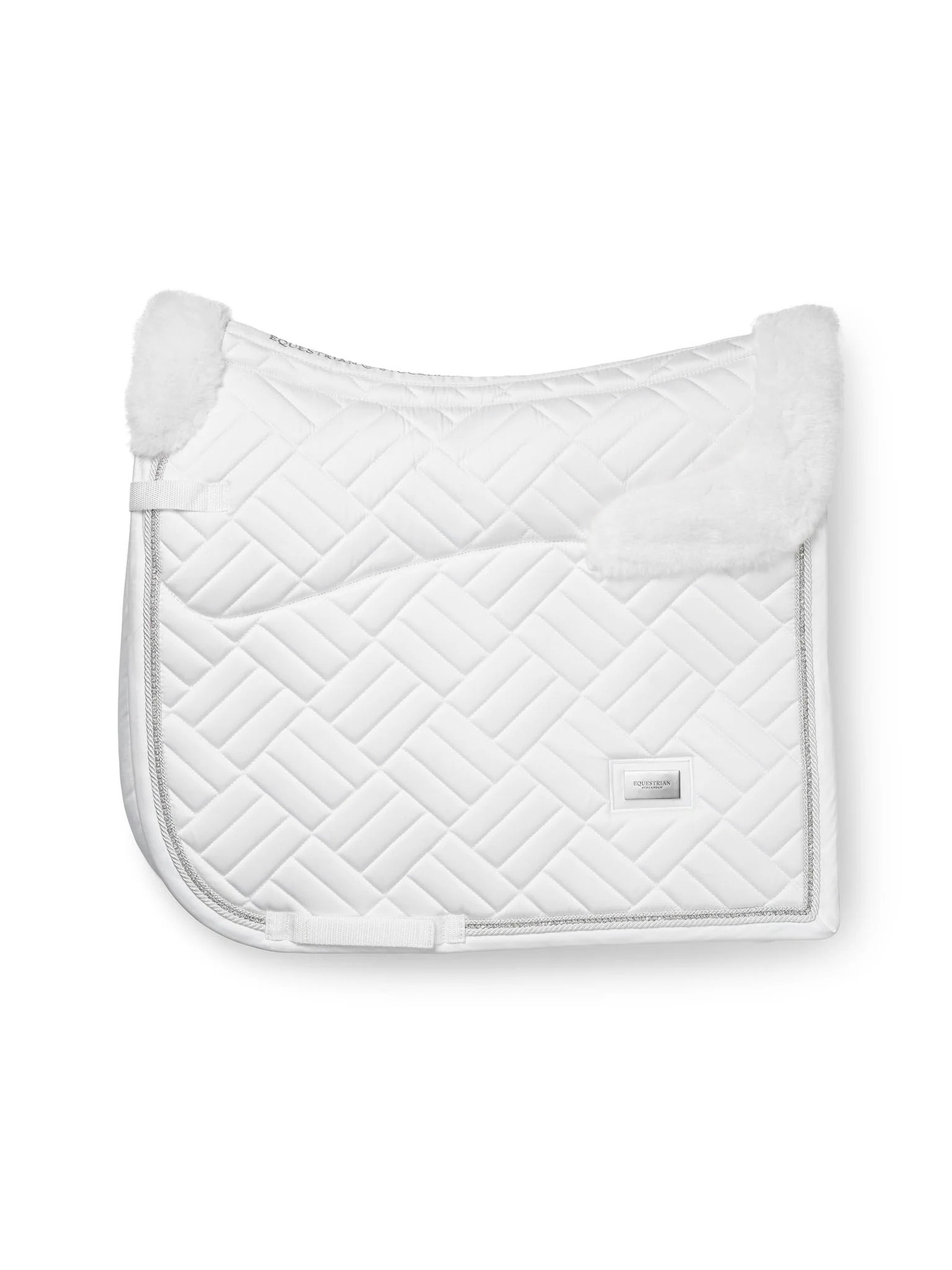 Equestrian Stockholm Holiday Collection Dressuurdekje Vegan Fur Crystal White