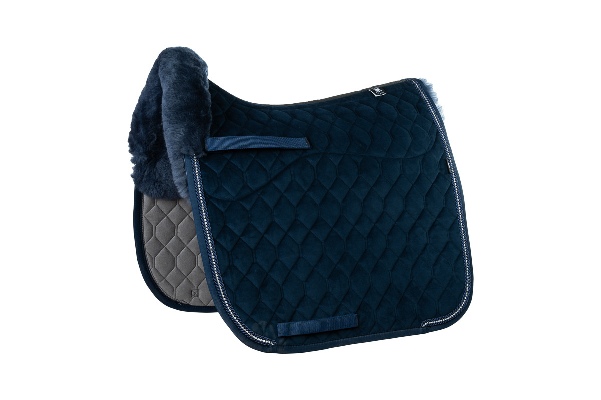 Mattes FW26 Velvet Dressuurdekje Half Lined Evening Blue