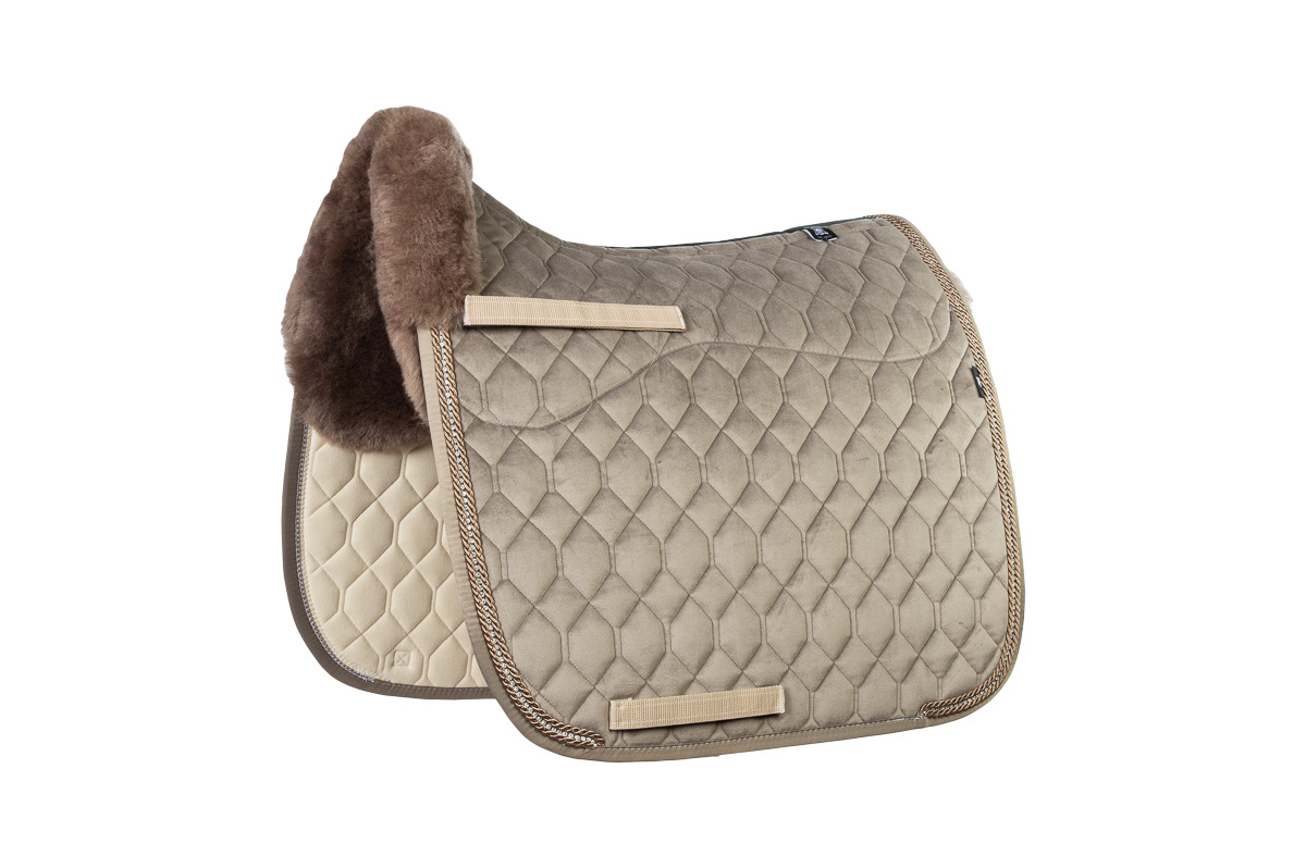 Mattes FW26 Velvet Dressuurdekje Half Lined Moon Rock