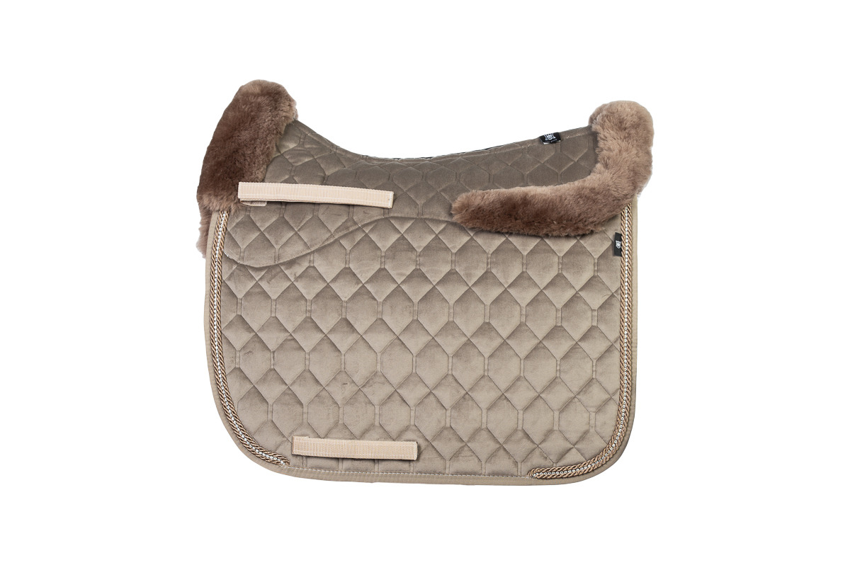 Mattes FW26 Velvet Dressuurdekje Half Lined Trim Moon Rock