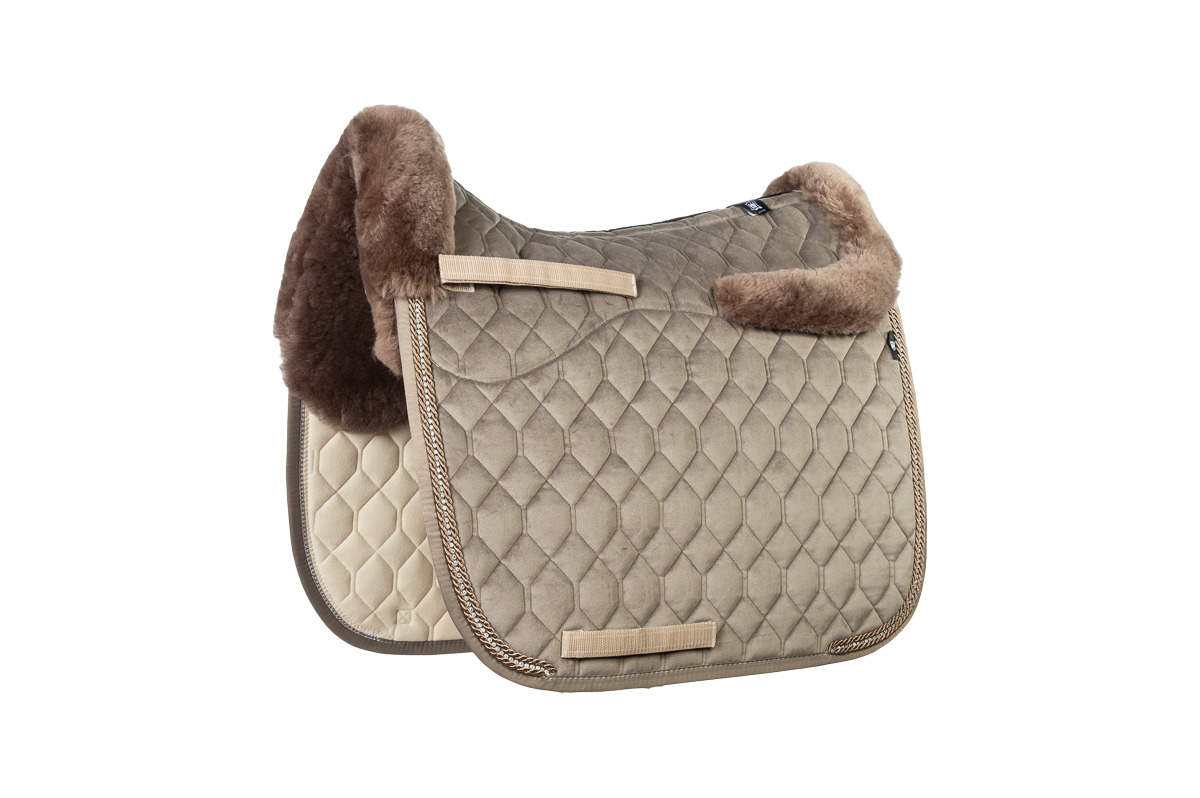 Mattes FW26 Velvet Dressuurdekje Half Lined Trim Moon Rock