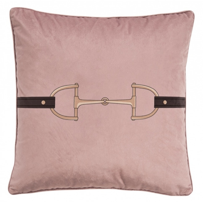 Adamsbro Velvet Snaffle Bit blush pink cushion