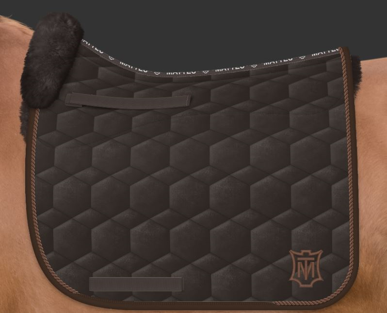 Mattes Half-Lined Saddle Pad Velvet Brown